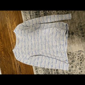 Blue and white loft sweater